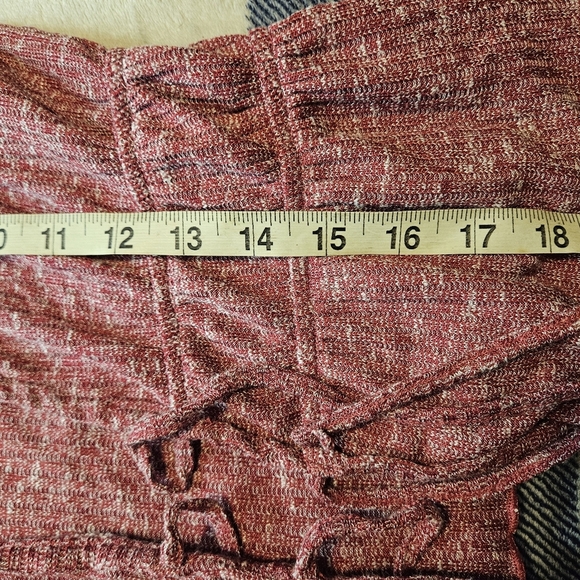 LoveCrazy Juniors Heathered Red Short Sleeve 2 Piece Top Size Small - Picture 10 of 11